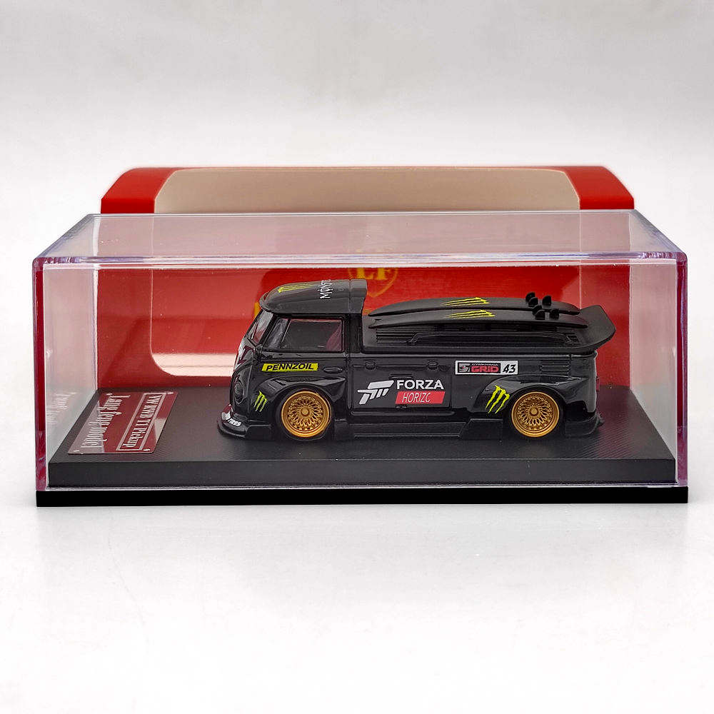 LF 1:64 VW RWB T1 Pickup Diecast Toys Car Models Miniature Vehicle Hobby Collectible Gifts