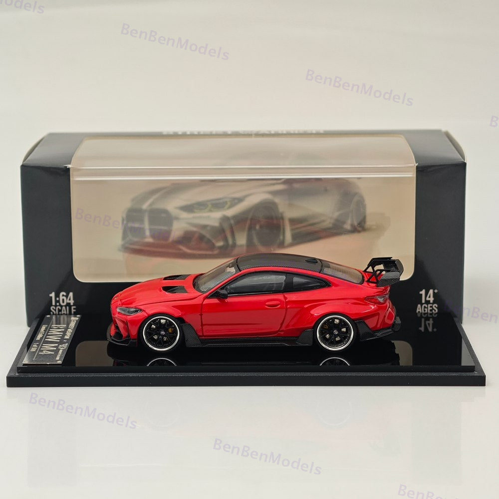 1:64 SW BMW M4 G82 Red Sports Model Diecast Models Car Limited Collection