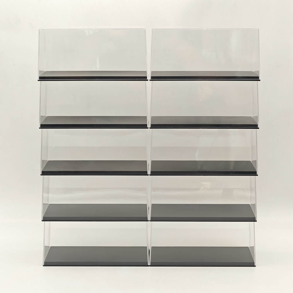Boîtes en acrylique de 15,3 cm 6 pouces, présentoir de rangement transparent anti-poussière pour modèles de voitures et jouets à l'échelle 1:72, 1:43