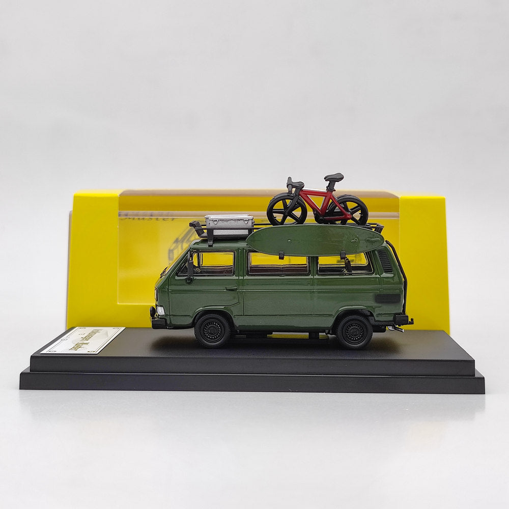 Master 1:64 Porsche B32 & VW T3 Multivan 1985 Van With Accessories Diecast Toys Car Models Miniature Hobby Exquisite Gifts