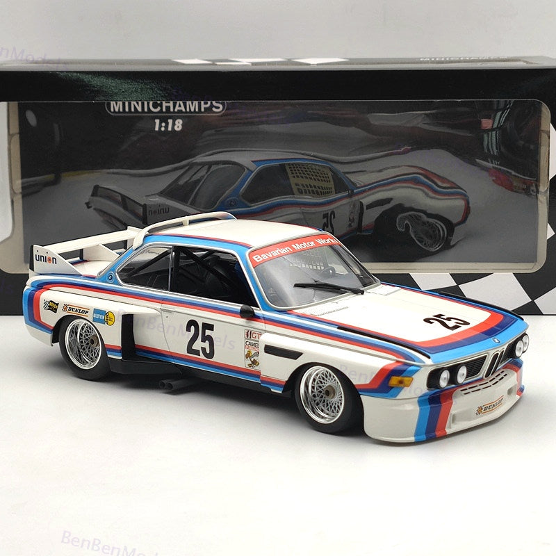 MINICHAMPS 1/18 Scale BMW 3.0 CSL #25 Xpand Rally Diecast Model Car Collection