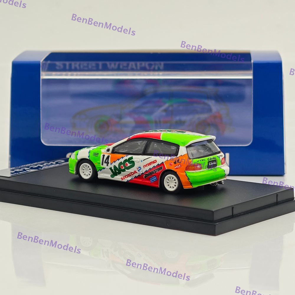 1:64 SW Civic EG6 JACCS Livery #14 Diecast Model Limited 499 Collectible Car
