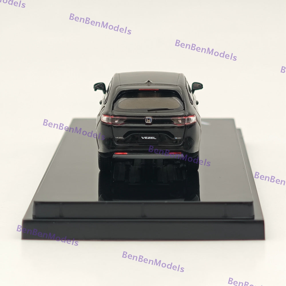 1/64 Hobby Japan VEZEL e:HEV Z Crystal Black Pearl Diecast Model Car HJ641071ABK