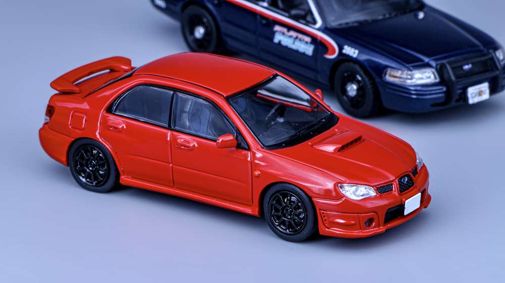 Rollin&Furuya 1:64 Subaru Sti+Ford CV Atlanta Police # 2883 Car Set Diecast Toys Car Models Miniature Hobby Collectible Gifts