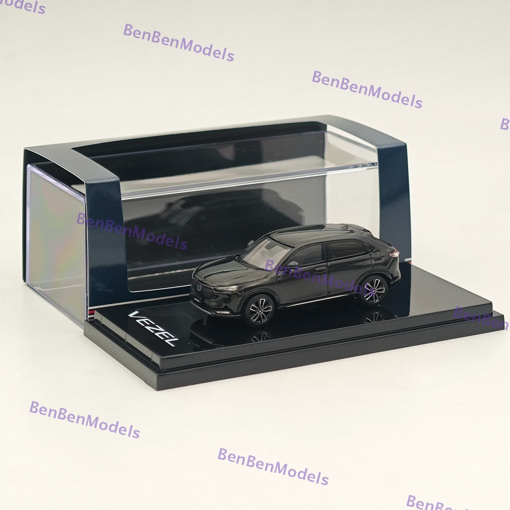 1/64 Hobby Japan VEZEL e:HEV Z Crystal Black Pearl Diecast Model Car HJ641071ABK