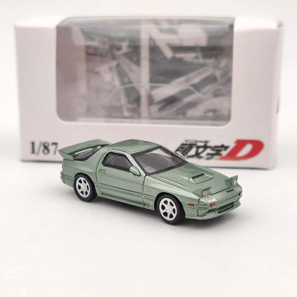 LF 1/87 Mazda Fc3s Initial D Jouets moulés sous pression Modèles de voitures Véhicules miniatures Hobby Cadeaux de collection
