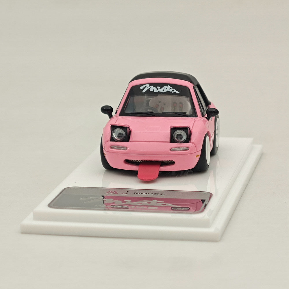 MJ 1:64 Miniature Mazda mx5 Q miata na Resin Car Models Toys Hobby Collection Gifts Limited Edition
