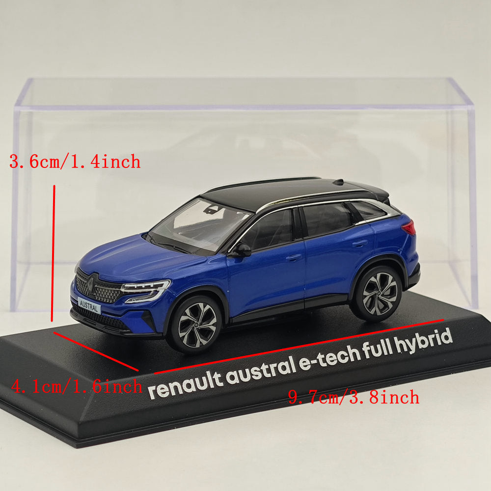 1/43 Norev Renault Austral E-tech Full Hybrid Diecast Model Cars Collection Blue