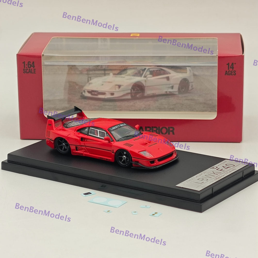 1/64 STREET WARRIOR SW LBWK F40 Red Diecast Models Car Limited Collection