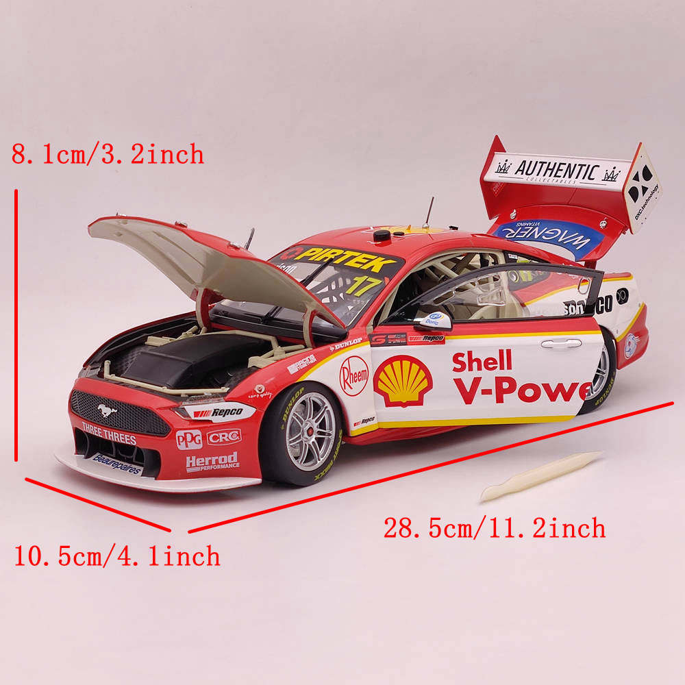 1/18 Authentique SHELL V-POWER RACING TEAM #17 FORD MUSTANG GT 2021 JOUETS DE VOITURE CADEAU DE WILL DAVISON