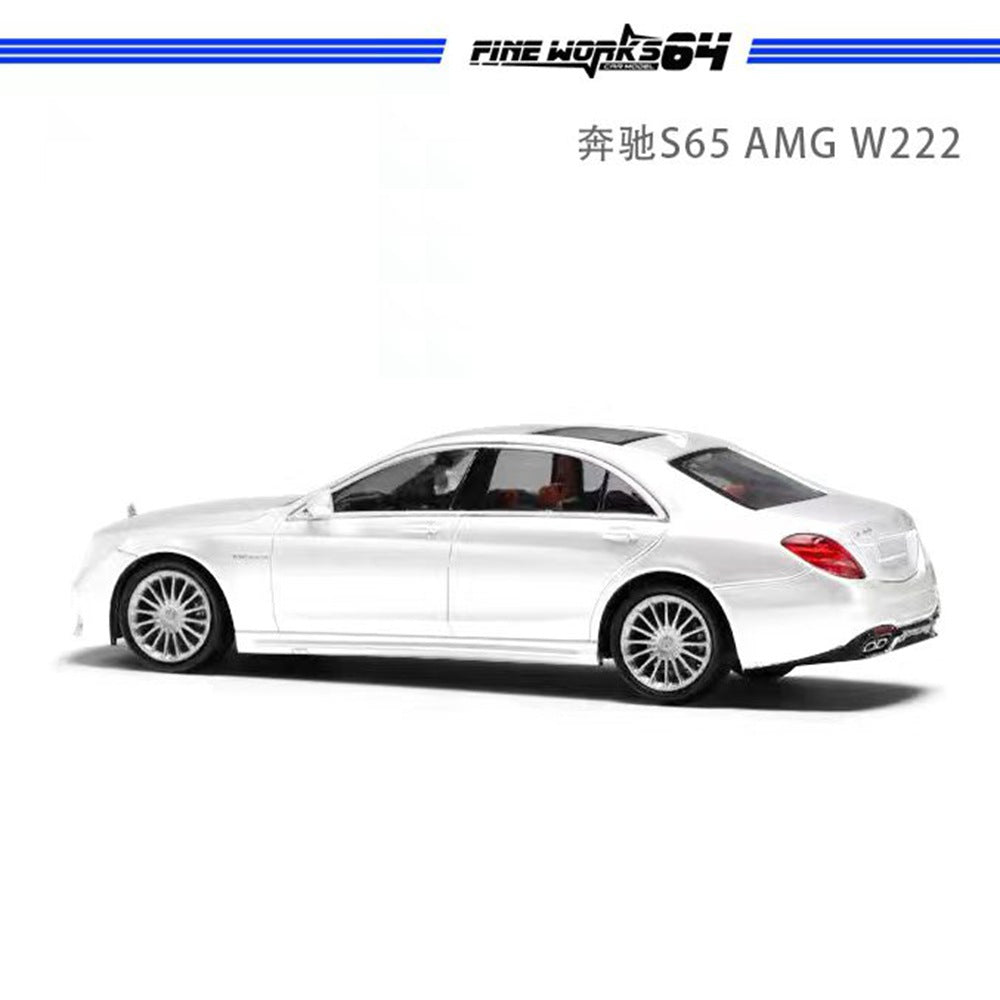 Voiture moulée sous pression Mercedes Benz S65 AMG W222 1:64 Fine Works Jouets Collection Cadeaux Édition limitée