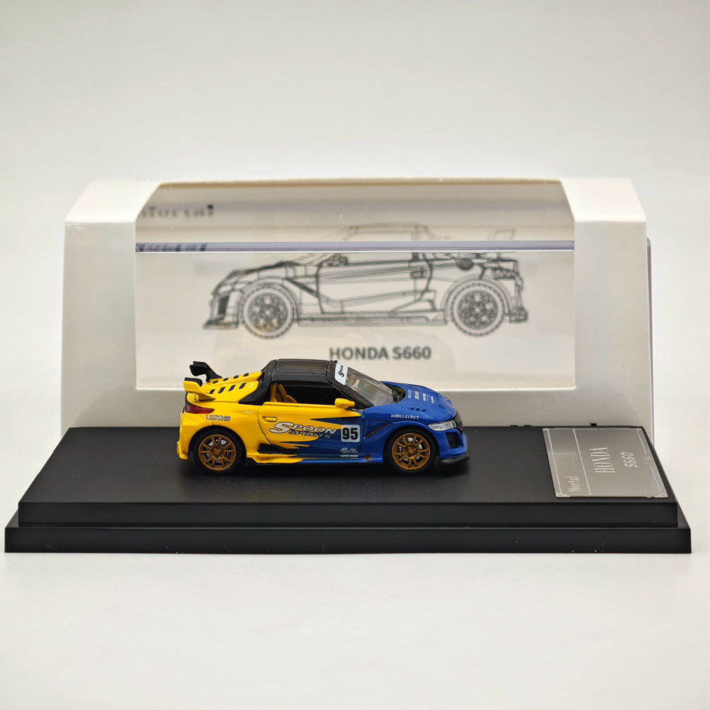 Mortal 1:64 Honda S660 Mugen Convertible with top cover Gulf ADVAN HKS SPOON Diecast Toys Car Models Collection Gifts