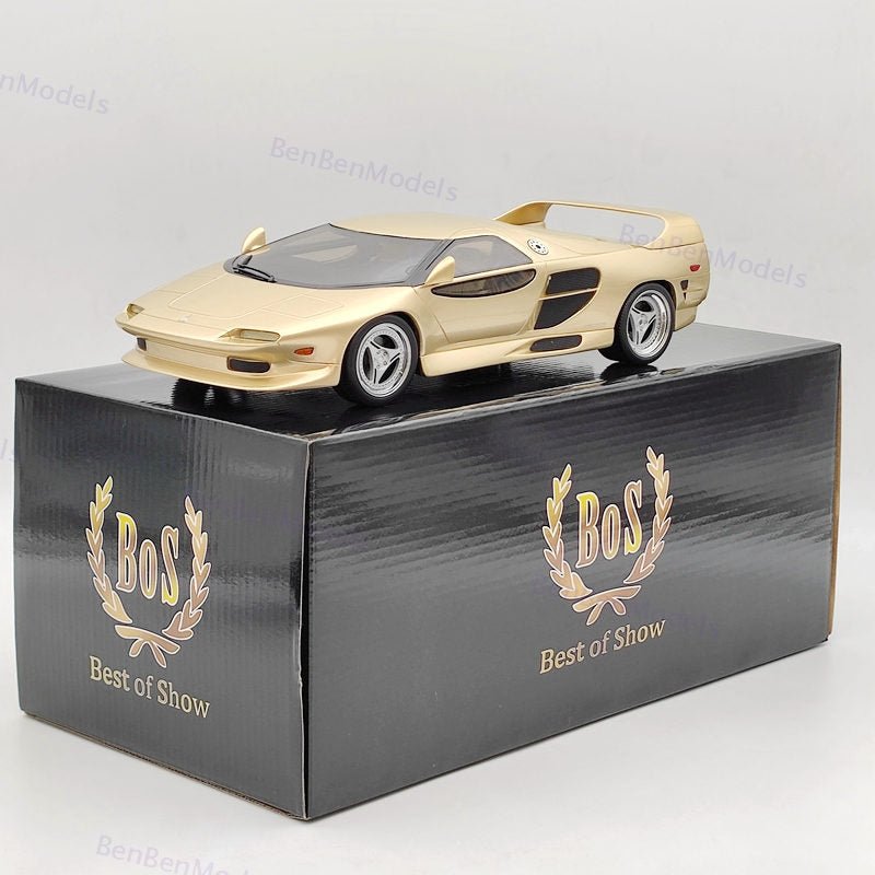 1:18 BOS Vector M12 Gold 1995 BOS376 Resin Model Car Limited Collection