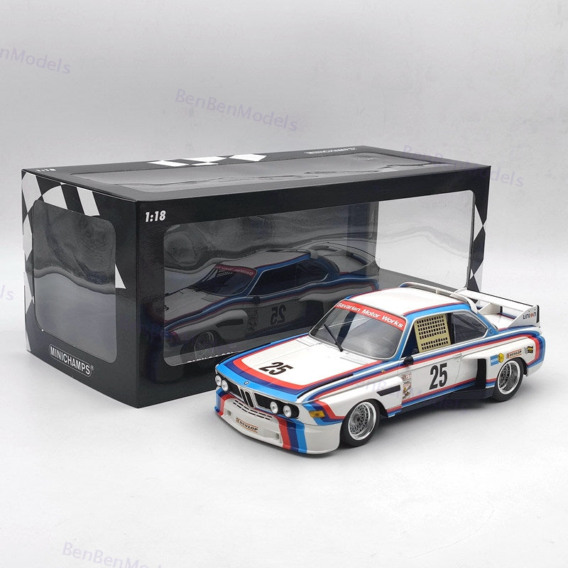 MINICHAMPS 1/18 Scale BMW 3.0 CSL #25 Xpand Rally Diecast Model Car Collection