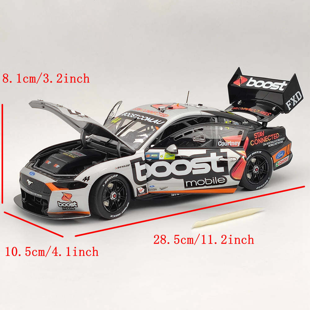 1/18 Authentic Boost Mobile Racing #44 Ford Mustang GT 2020 James Courtney's Toys Car Gift