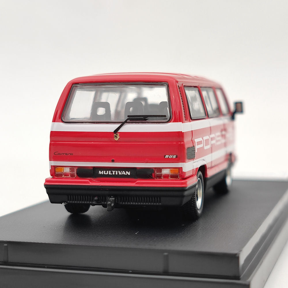 Master 1:64 Porsche B32 & VW T3 Multivan 1985 Van Gulf Jouets moulés sous pression Modèles de voitures Miniature Hobby Cadeaux exquis