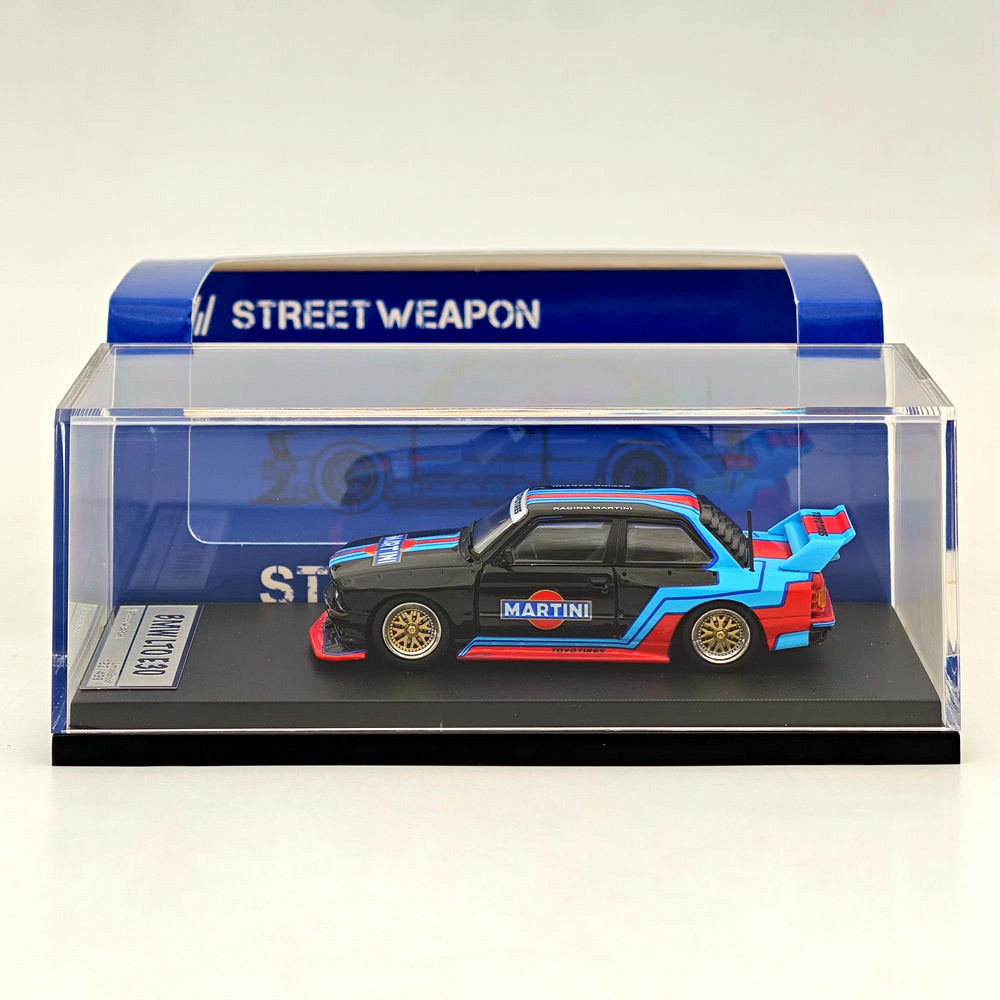 1/64 SW LTO E30 M3 Martini Black Diecast Model Car Collection