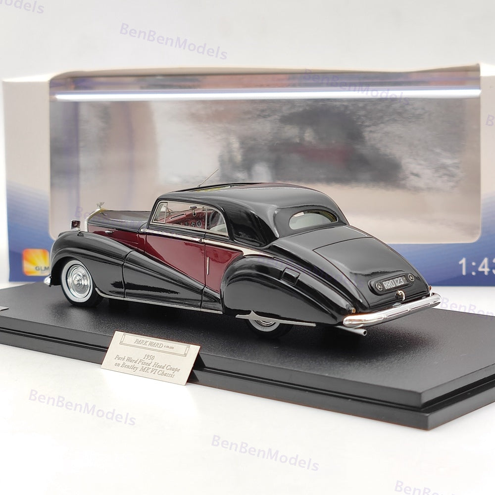 GLM Models 1/43 BENTLEY MK VI Park Ward FHC Black #43204202 1950 Resin Car