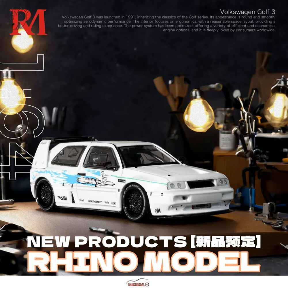 Prévente RHINO MODEL RM 1:64 Volkswagen Golf Mk3 Concept Car Redesign Diecast Toys Collection Gifts Limited Edition