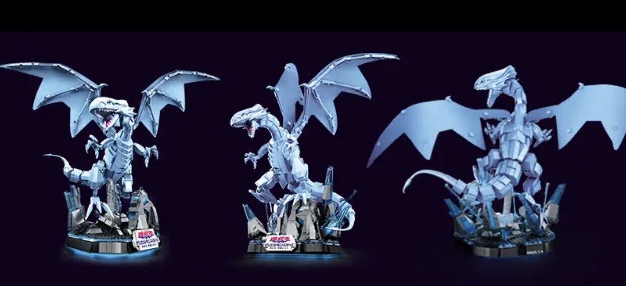 2023 Yugioh Blue-Eyes White Dragon Building Block Figure 1,258 PCS