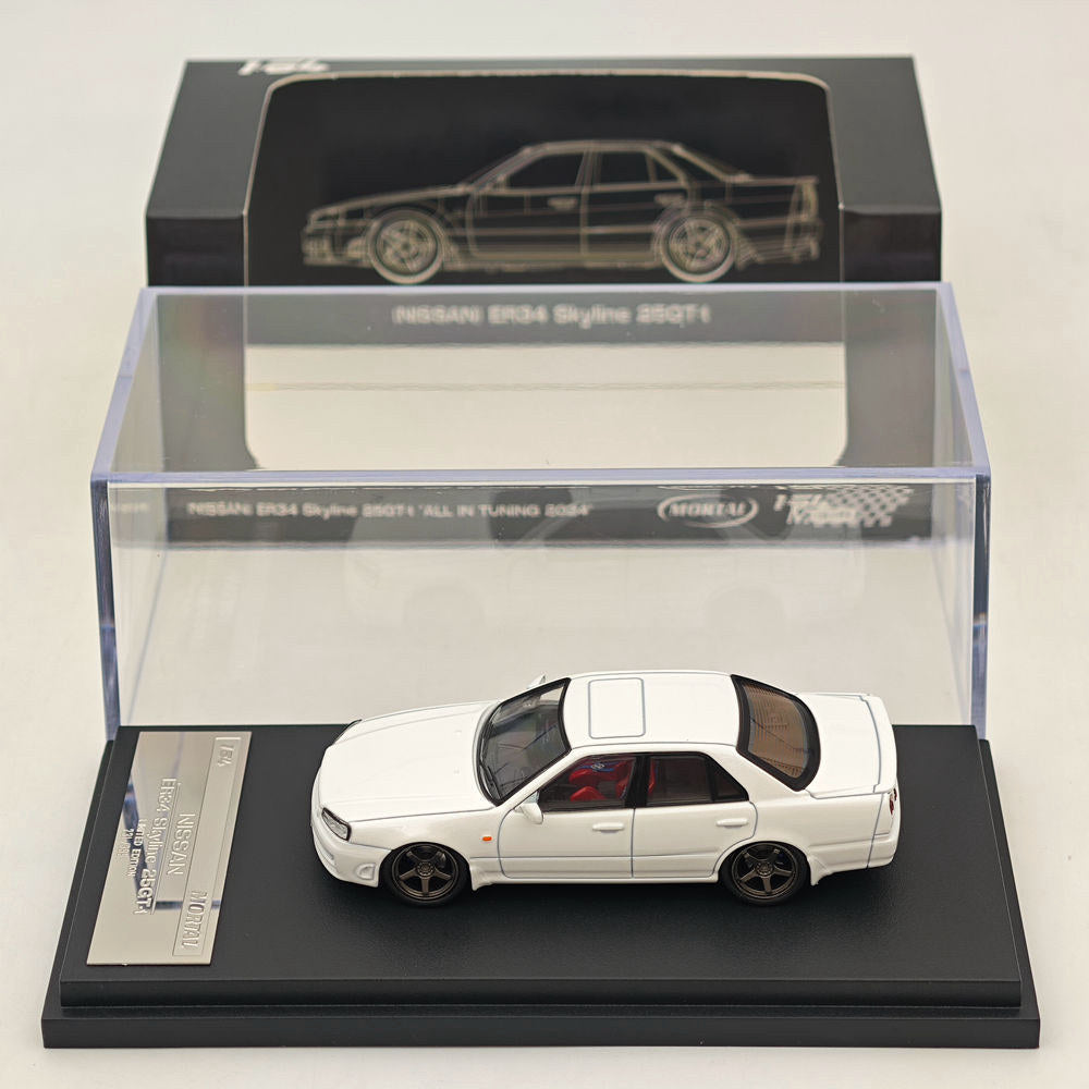 Mortal & OM 1:64 Nissan ER34 uras SKYLINE Miniature Diecast Toys Car Models Hobby Collection Gifts Limited 699