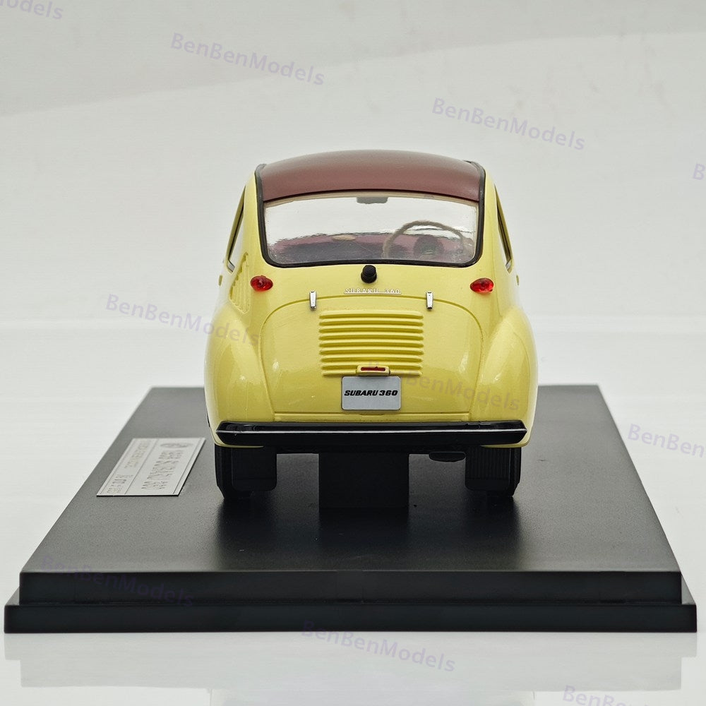1:18 Ebbro Subaru 360 1958 Mini Beetle Master Yellow Resin Model Car Limited