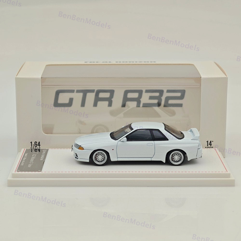 FH 1:64 Nissan Skyline GTR R32 Nismo S-Tune Sports Model White Diecast Metal Car