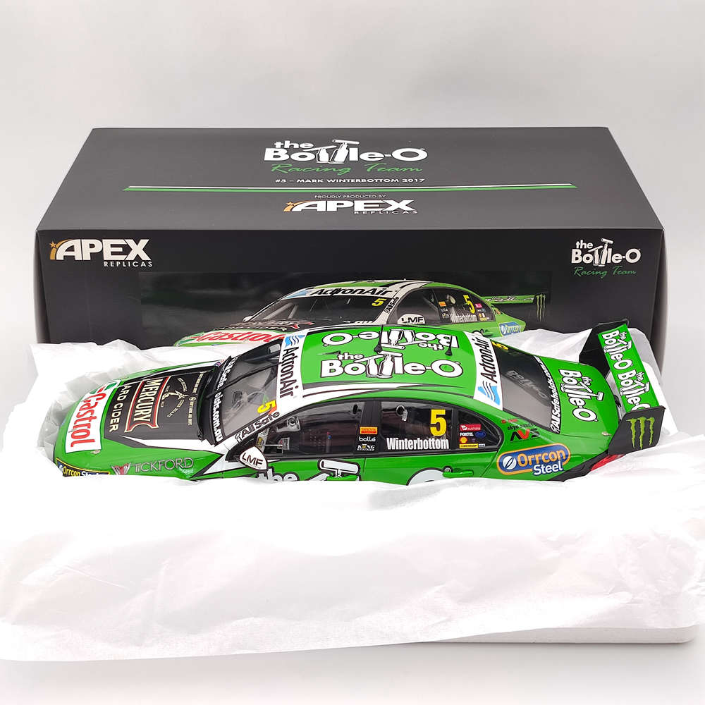 1/18 Apex Ford The Bottle-O Racing Team #5 Mark Winterbottom 2017 AD81422 Modèles moulés sous pression Collection limitée