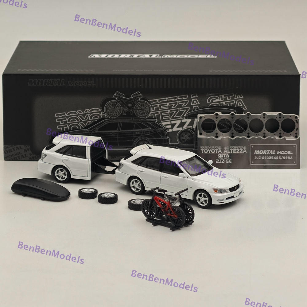 Mortal Masterpiece 2025 HEC Beijing Auto Model Expo Official 1:64 Diecast Toyota Altezza Gita Lexus IS200 Comes with trailer