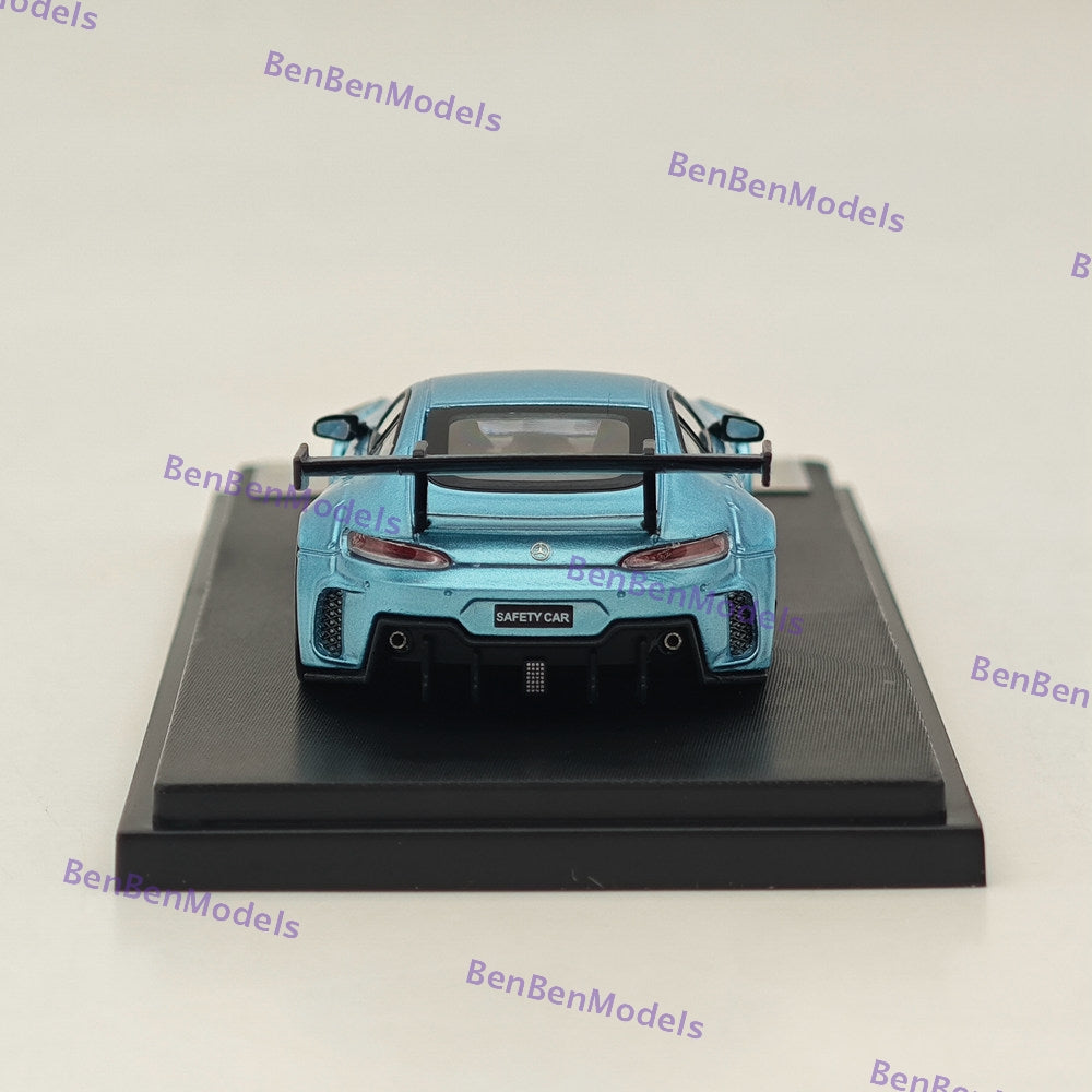 1:64 Rhino Model Mercedes AMG GTS Carbonerre Widebody Racing Sports Model Blue