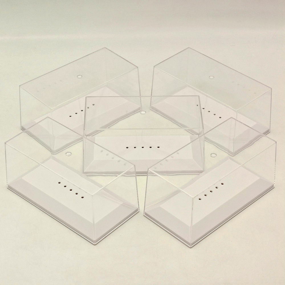 Boîtes en acrylique de 15,3 cm 6 pouces, présentoir de rangement transparent anti-poussière pour modèles de voitures et jouets à l'échelle 1:72, 1:43