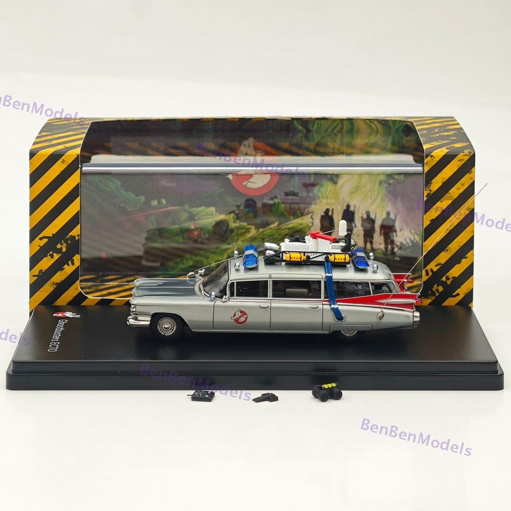 1:64 YS Ghostbusters Ecto-1 Varnish Diecast Model Minicar Limited