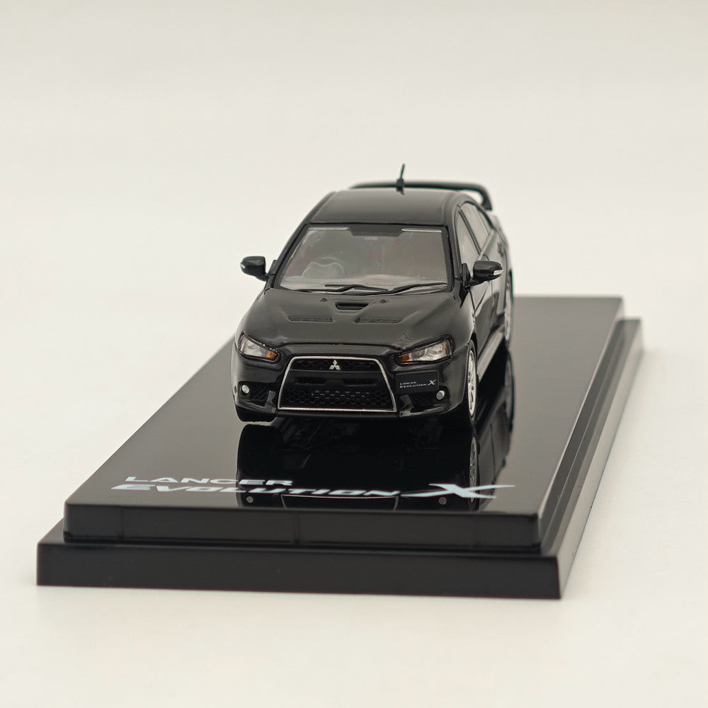 Hobby Japan 1/64 Mitsubishi Lancer Evolution X Phantom Black Pearl HJ641053ABK Modèle de voiture moulé sous pression Collection limitée