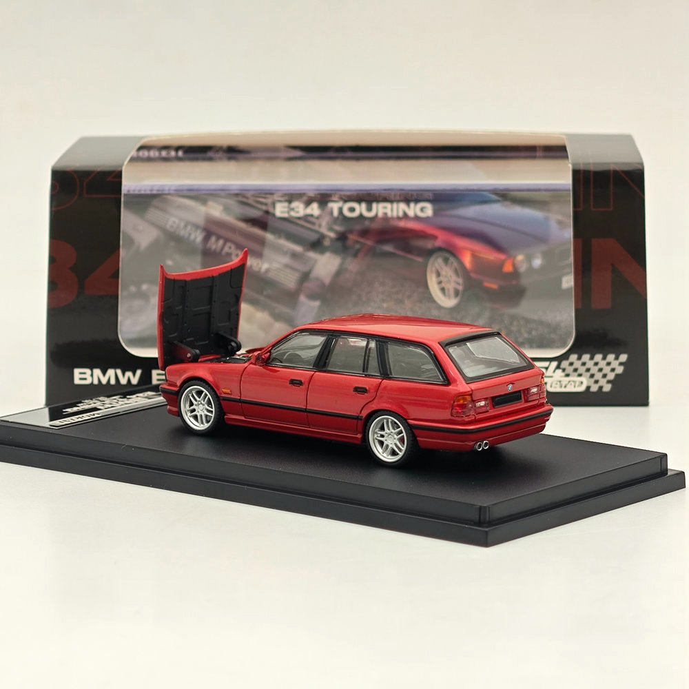 Mortal 1:64 BMW E34 M5 TOURING Wagon Openable Hood Diecast Toys Car Models Hobby Collection Gifts
