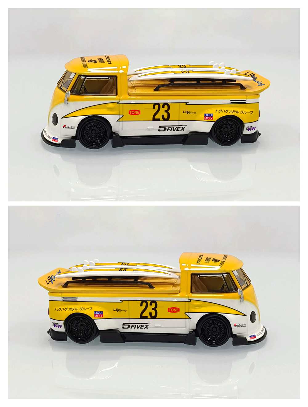 LMLF 1:64 VW T1 Wide body Pickup Truck Diecast Toys Car Models Collection Gifts Limited Edition