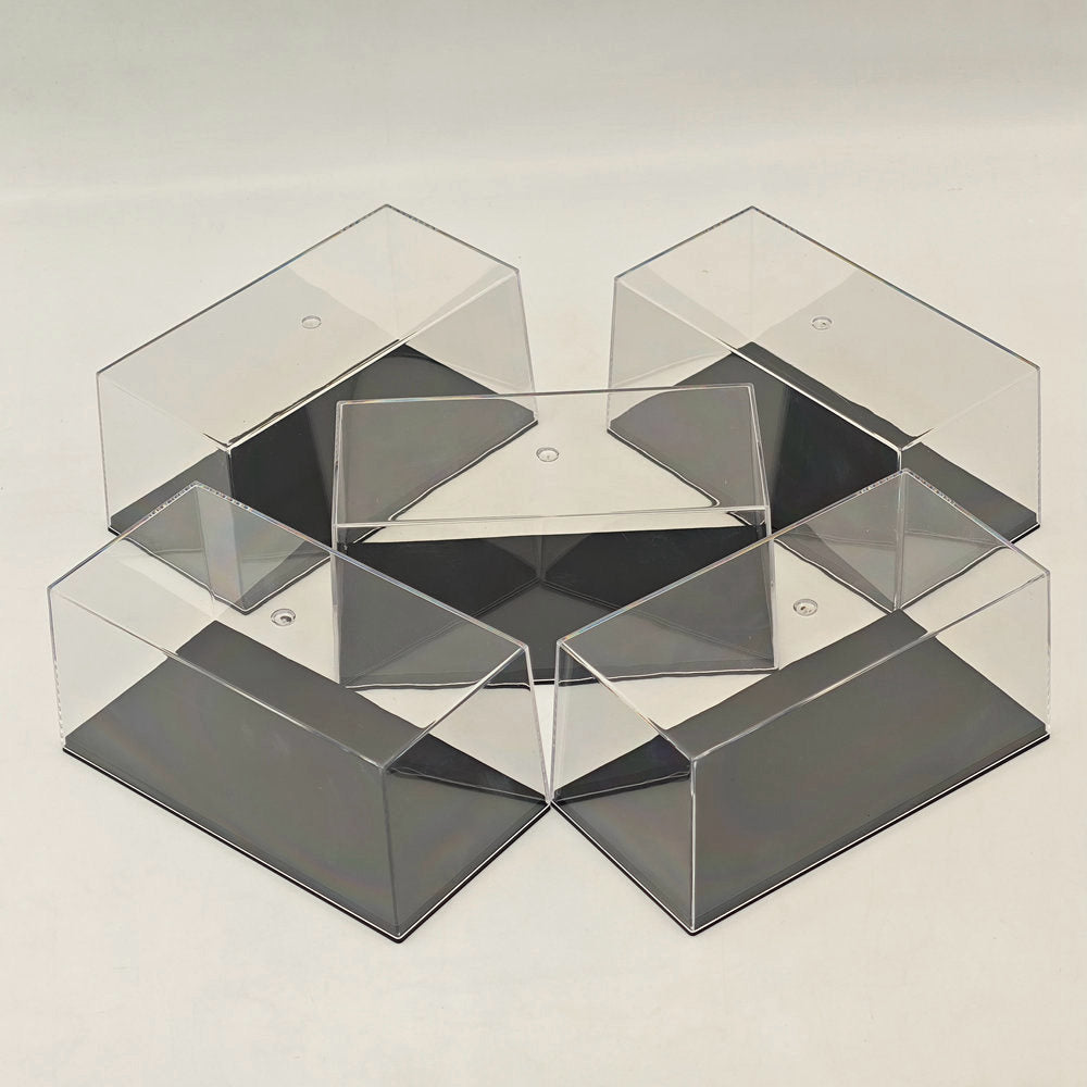 Boîtes en acrylique de 15,3 cm 6 pouces, présentoir de rangement transparent anti-poussière pour modèles de voitures et jouets à l'échelle 1:72, 1:43
