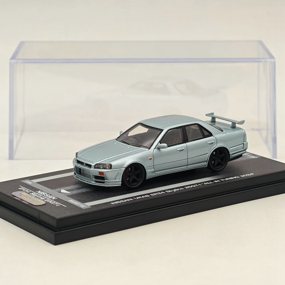MORTAL 1:64 NISSAN SKYLINE ER34 Skyline 25GT-t Jouets miniatures moulés sous pression Modèles de voitures Collection de loisirs Cadeaux TOUT EN TUNING 2024
