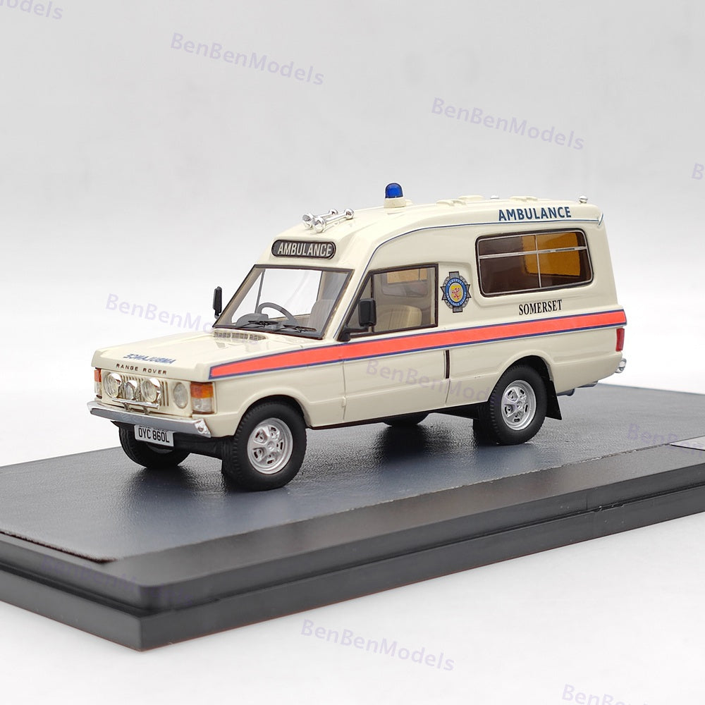 1/43 MATRIX-MODELS Herbert Lomas Range Rover Somerset Ambulance Service Beige