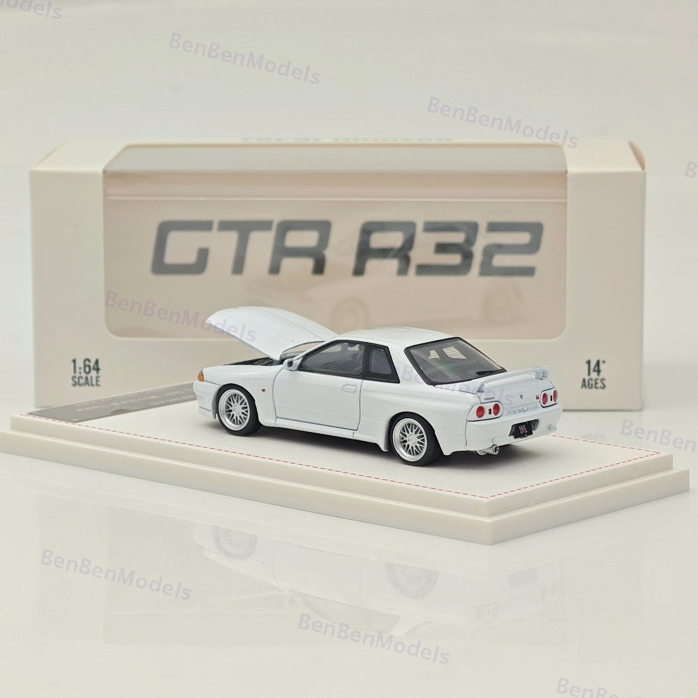 FH 1:64 Nissan Skyline GTR R32 Nismo S-Tune Sports Model White Diecast Metal Car