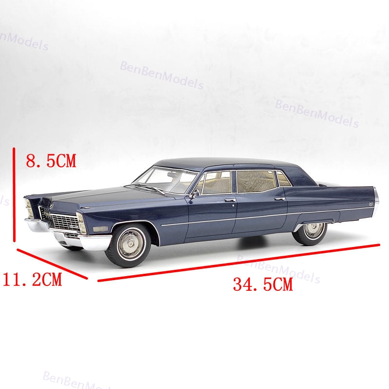 1:18 BOS Cadillac Fleetwood Series 75 Limousine 1967 Blue BOS393 Resin Model Car