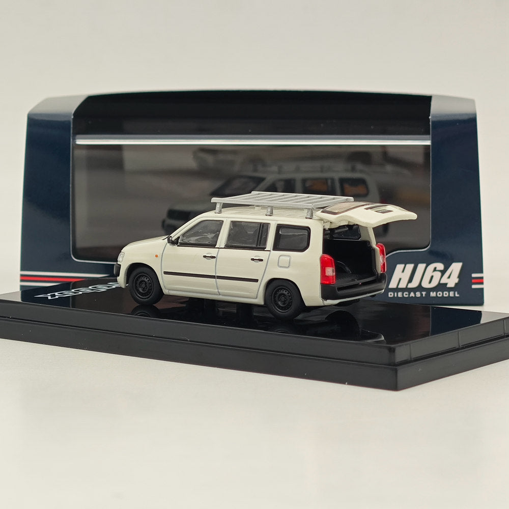 1/64 Hobby Japan Toyota PROBOX Customized ver. with ROOF CARRIER White HJ642062W