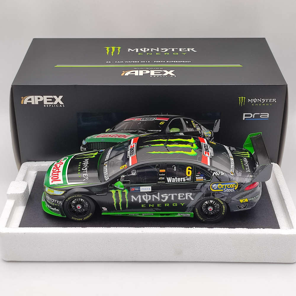1/18 Apex FORD FG X FALCON MONSTER ENERGY #6- CAM WATERS 2016 AD81419 Modèles moulés sous pression Voiture Collection limitée Jouets Cadeau
