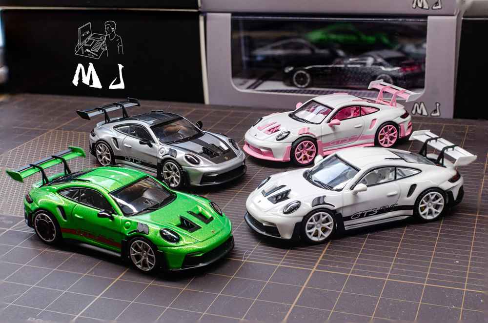 Porsche 911 GT3 RS miniature moulée sous pression à l'échelle 1/64, modèle de voiture de collection, cadeaux, édition limitée, prévente