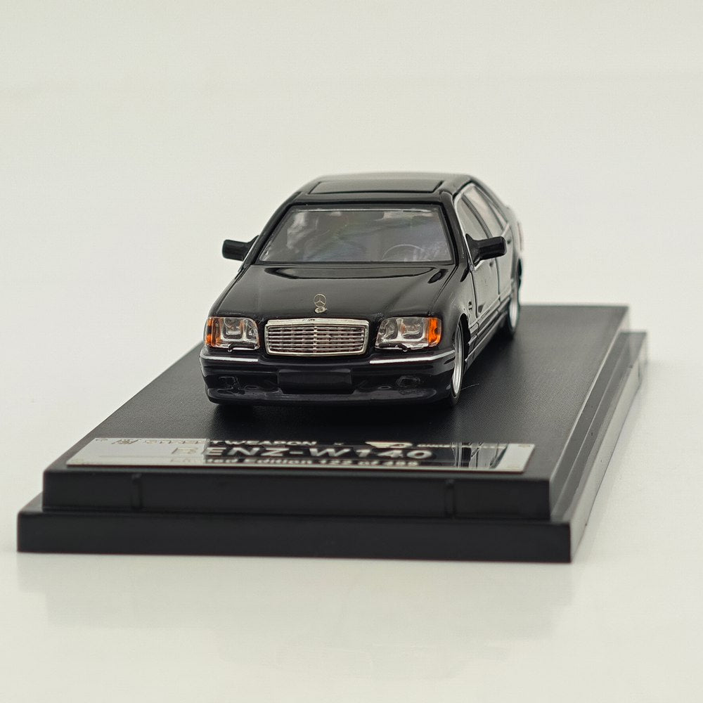 1/64 SW Benz S600 W140 Tiger Head Running S-Class Original Wheels Diecast Model
