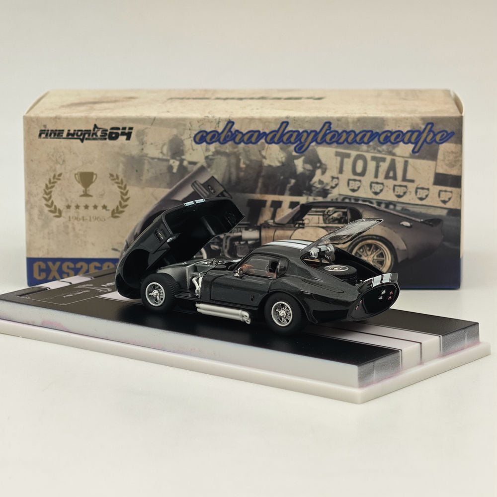 Fine Works 1:64 Shelby Cobra Daytona Coupé Miniature Hobby Jouets moulés sous pression Modèles de voitures Collection Cadeaux