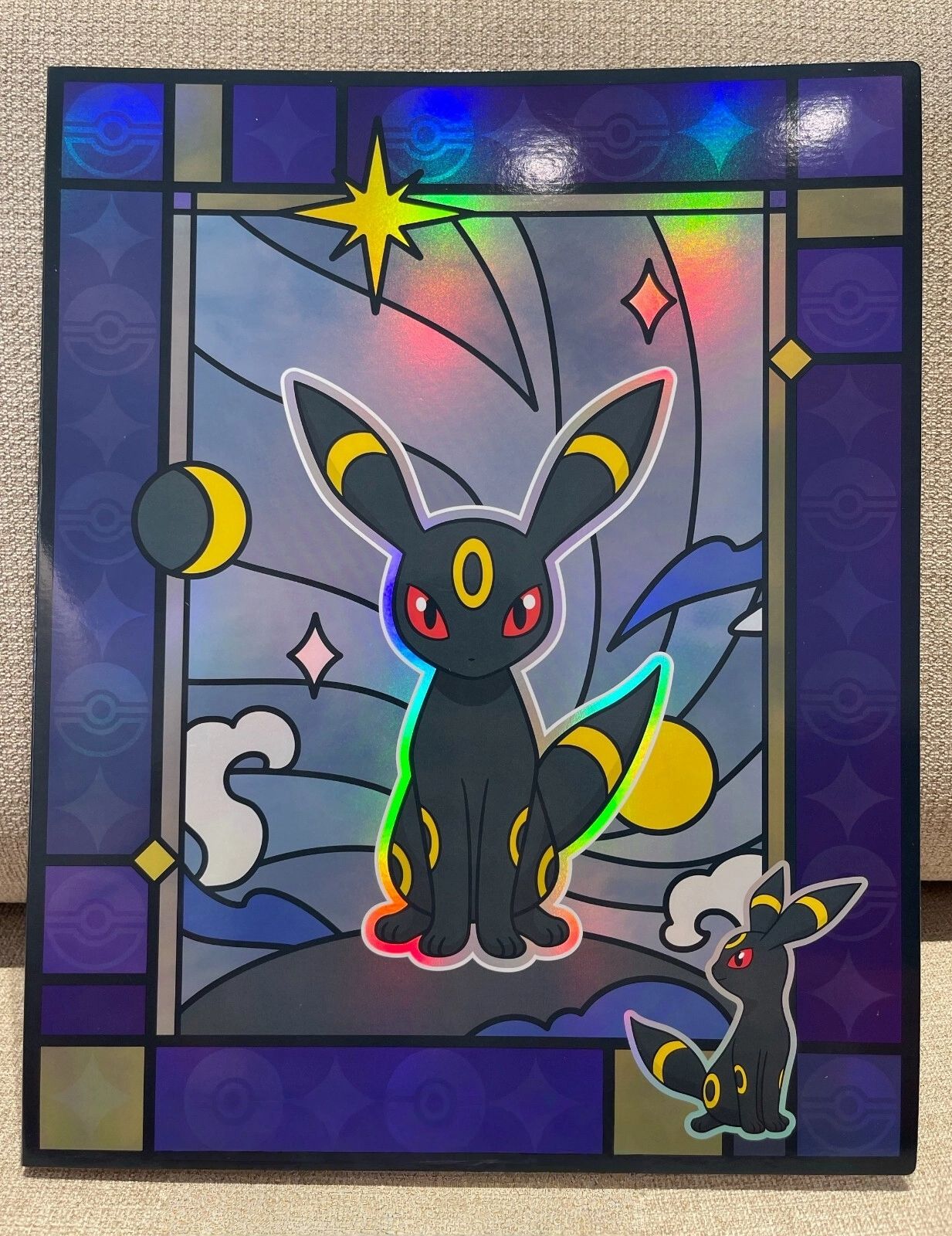 Pokemon Chinese Gem Pack Vol 2 Binder Eevee Umbreon Leafeon Sylveon Glittering