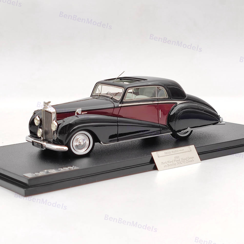 GLM Models 1/43 BENTLEY MK VI Park Ward FHC Black #43204202 1950 Resin Car