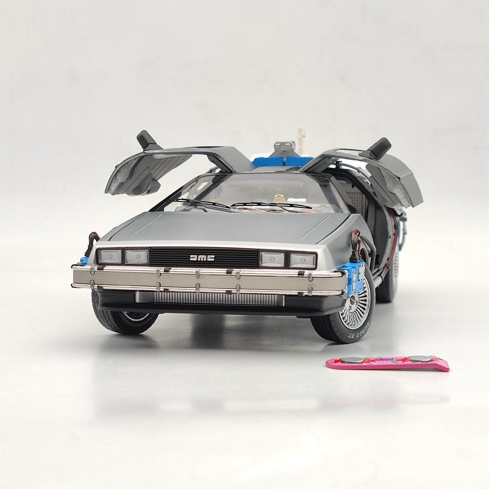 Hot Wheels 1/18 Elite Back To The Future Time Machine BCJ97 Diecast Model Car Collection Auto Gift