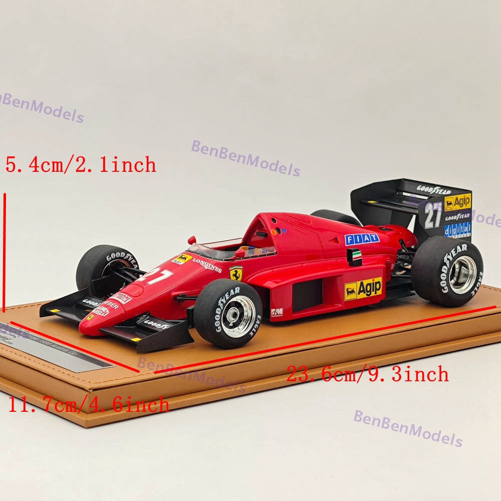 1/18 Tecnomodel Ferrari F1 86 #27 2nd AUSTRIAN GP 1986 MICHELE ALBORETO Red