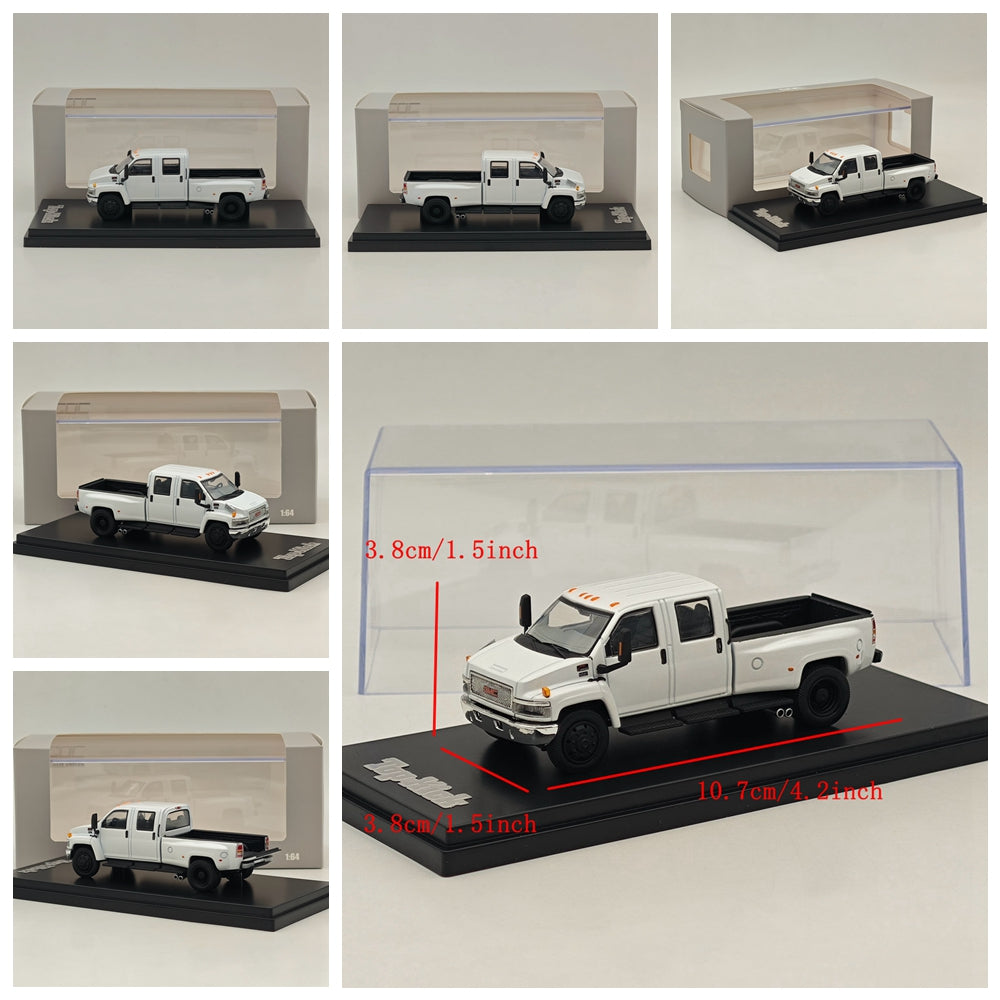 1/64 GOC Kodiac & GMC Topkick C4500 Pickup White Diecast Models Car
